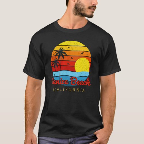 Venice Beach California Retro Vintage T_Shirt