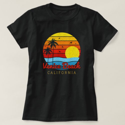 Venice Beach California Retro Vintage T_Shirt