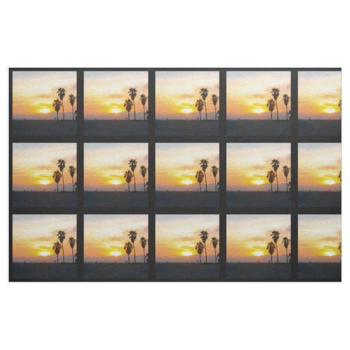 Venice Beach California Sunset Souvenir Fabric