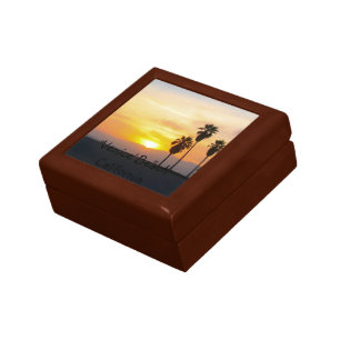 Venice Beach California Sunset Souvenir Jewelry Box