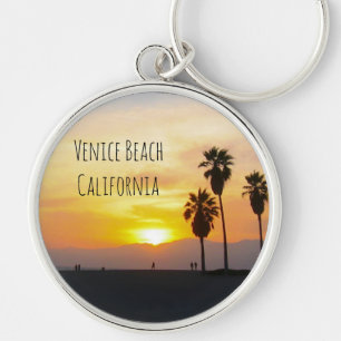 Venice Beach California Sunset Souvenir Keychain