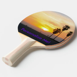 Venice Ping Pong Table Tennis Equipment Zazzle Venice Beach California Sunset Souvenir Ping Pong Paddle
