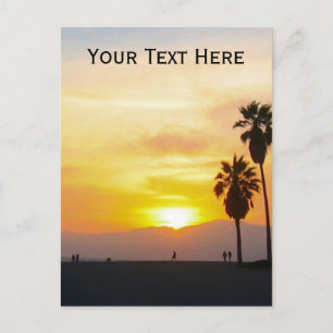 Venice Beach California Sunset Souvenir Postcard