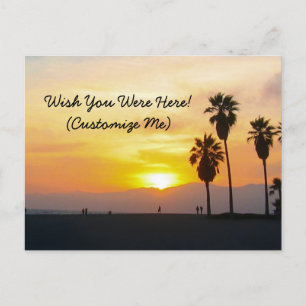 Venice Beach California Sunset Souvenir Postcard