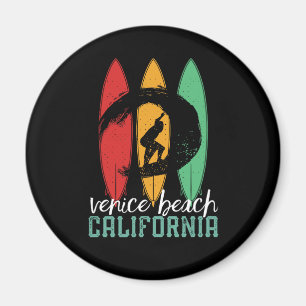 Venice Beach California Vintage Retro Surfing Magnet