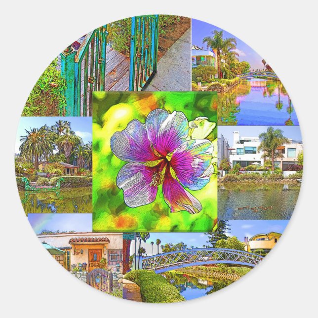 Venice Beach collage Sticker Sheets (Front)