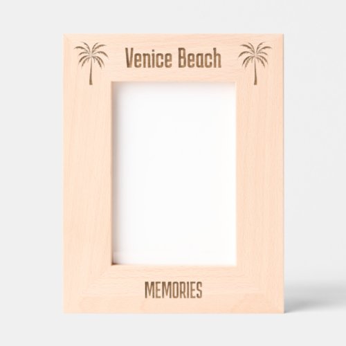 Venice Beach Florida Laser Engraved frame Venice Beach Florida Laser Engraved frame