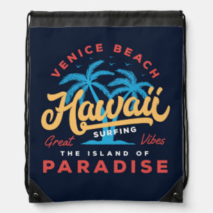 Venice Beach Hawaii Drawstring Bag