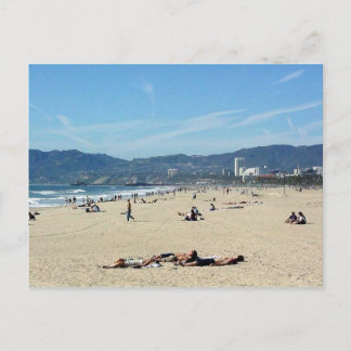 Venice Beach Looking North On With The Santa Monic Postcard