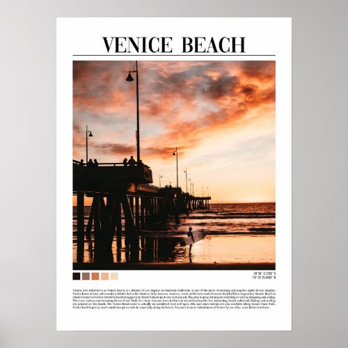 Venice Beach Los Angeles California United States Poster