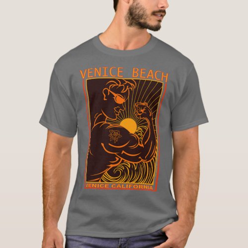 VENICE BEACH MUSCLE BEACH SURFING CALIFORNIA T_Shirt