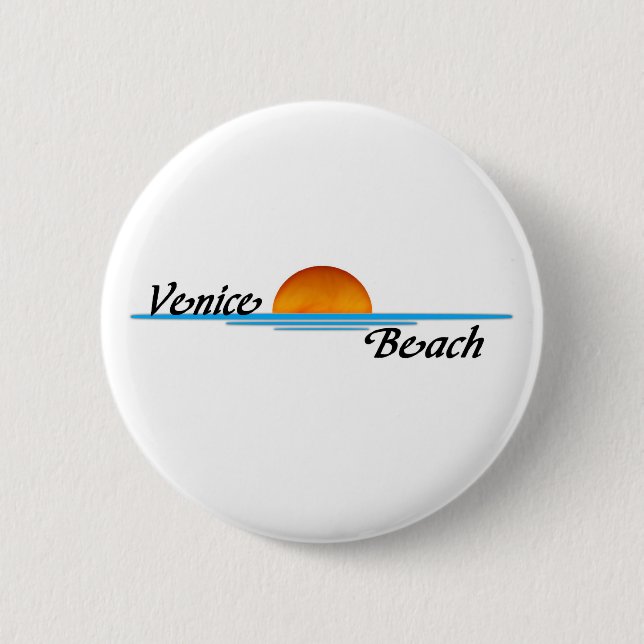 Venice Beach Pinback Button (Front)