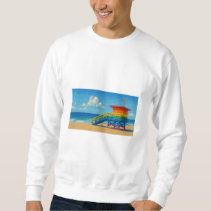 Venice Beach Rainbow Lifeguard Stand Sweatshirt