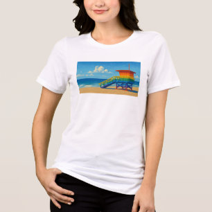 Venice Beach Rainbow Lifeguard Stand Tri-Blend Shirt