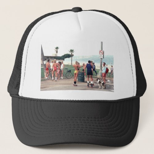 Venice Beach Scene Califronia 1986 Trucker Hat