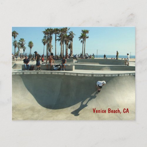 Venice Beach Skateboarding Postcard Postcard