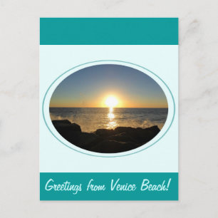 Venice Beach Sunset 2 Postcard