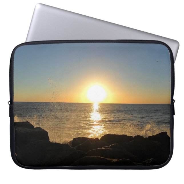Venice Beach Sunset Laptop Sleeve (Front)