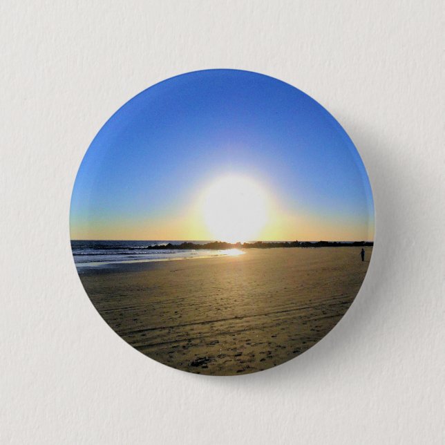 Venice Beach Sunset Pinback Button (Front)