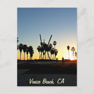 Venice Beach Sunset Postcard