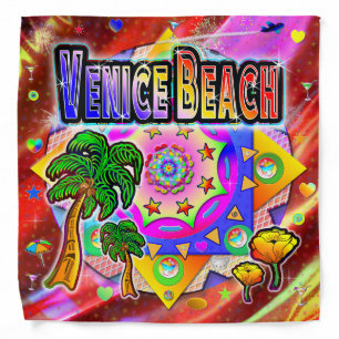 Venice Beach Tropical Friends Bandana