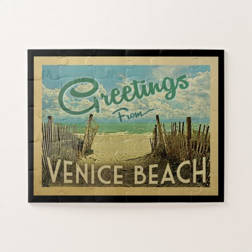 Venice Beach Vintage Travel Jigsaw Puzzle