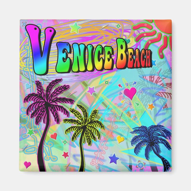 Venice Beach Vivid Romance Magnet (Front)