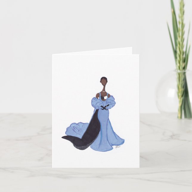Venice Blue Letterpress Thank You Card (Front)