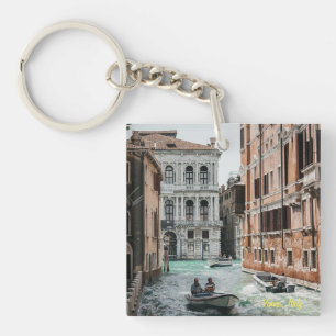 Venice Boat Canal Keychain