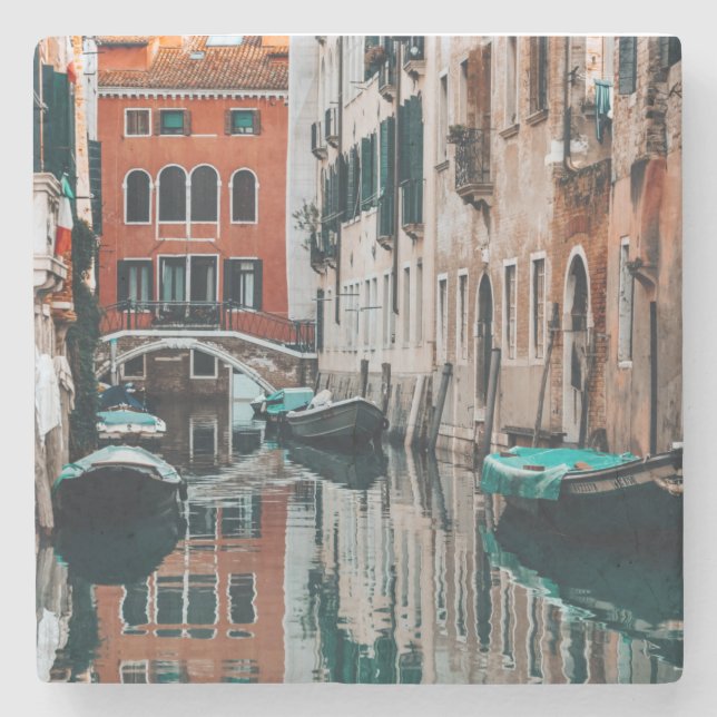 Venice Boats         Stone Coaster (Front)