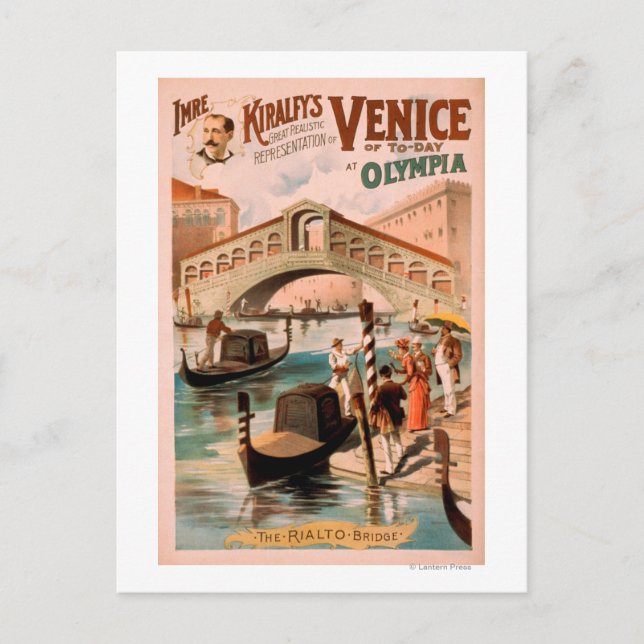 Venice, Bride of the Sea at Olympia Gondolas 2 Postcard (Front)