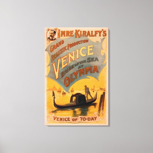 Venice, Bride of the Sea at Olympia Gondolas 3 Canvas Print (Front)