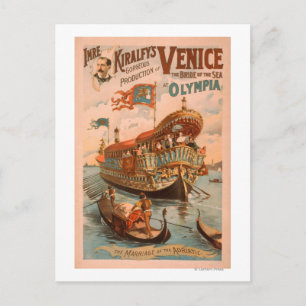 Venice, Bride of the Sea at Olympia Gondolas 3 Postcard