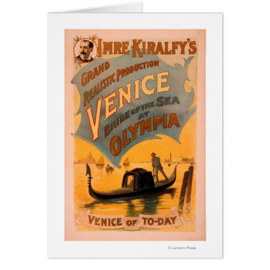 Venice, Bride of the Sea at Olympia Gondolas Cards (Front)