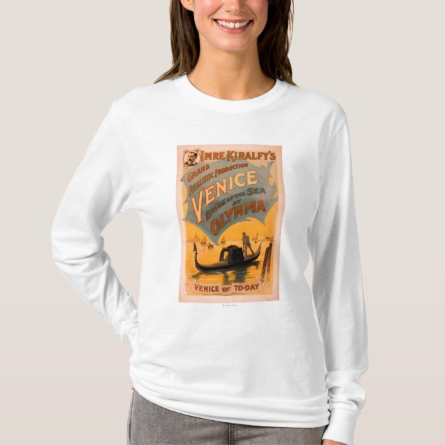 Venice, Bride of the Sea at Olympia Gondolas T-Shirt (Front)