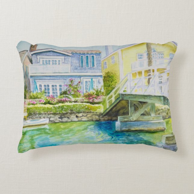 Venice Bridge Accent Pillow (Front)