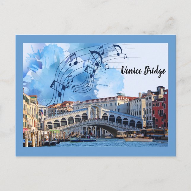 Venice Bridge Of Rome Postcard (Front)