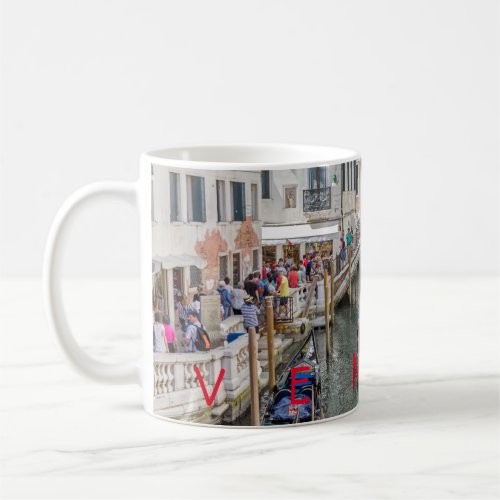 Venice canal and bridge coffee mug