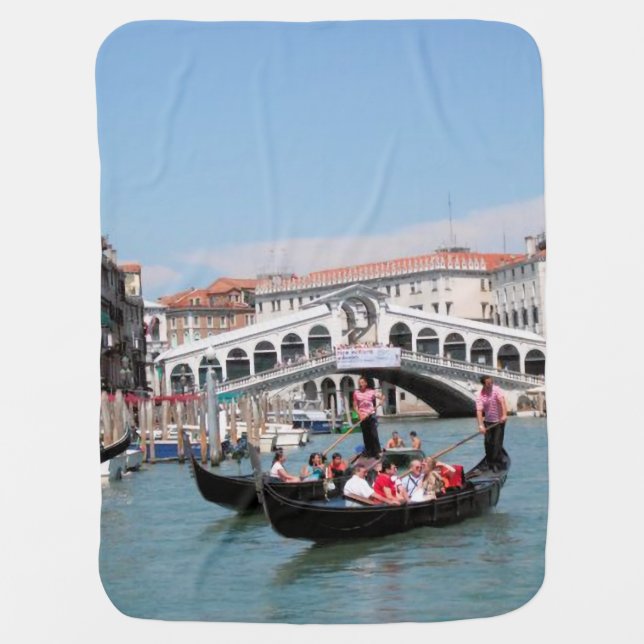 Venice Canal Baby Blanket (Front)