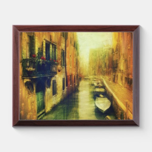 Venice Canal Balcony Painting Award Plaque