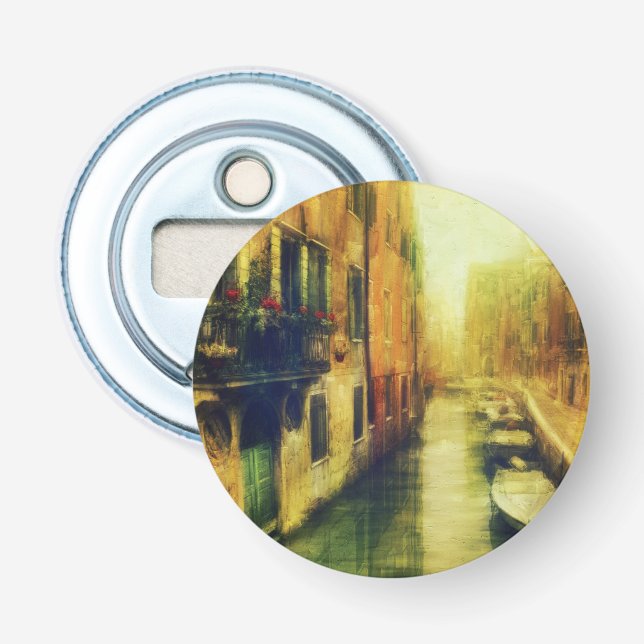 Venice Canal Balcony Painting Bottle Opener (Front)