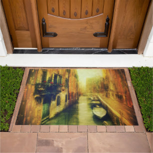 Venice Canal Balcony Painting Doormat
