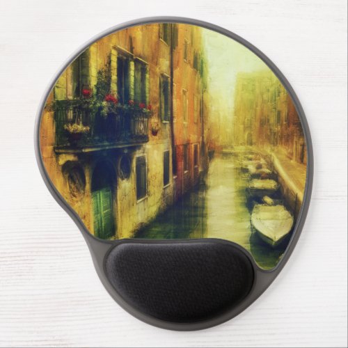 Venice Canal Balcony Painting Gel Mouse Pad