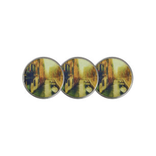 Venice Canal Balcony Painting Golf Ball Marker
