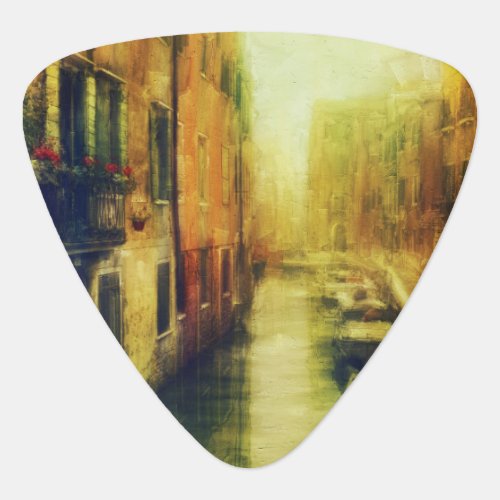 Venice Canal Balcony Painting Guitar Pick