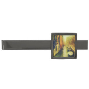 Venice Canal Balcony Painting Gunmetal Finish Tie Bar