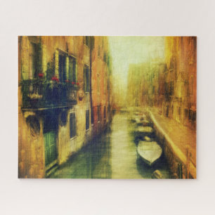 Venice Canal Balcony Painting Jigsaw Puzzle