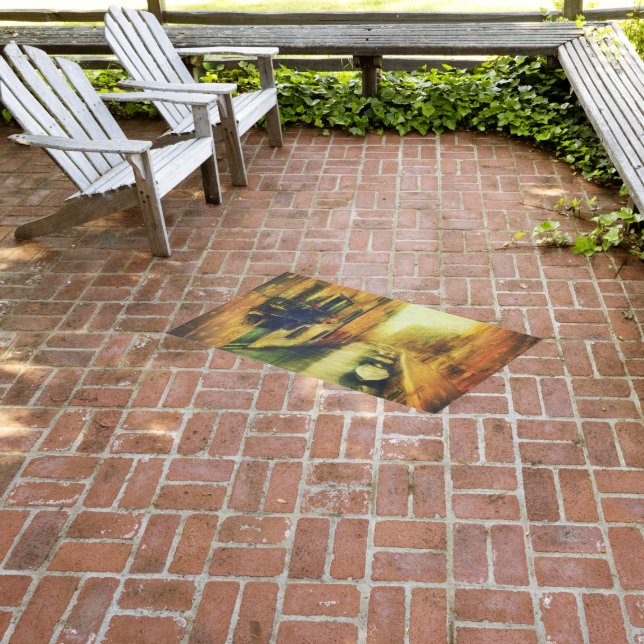 Venice Canal Balcony Painting Outdoor Rug (Insitu (Outdoor 3))