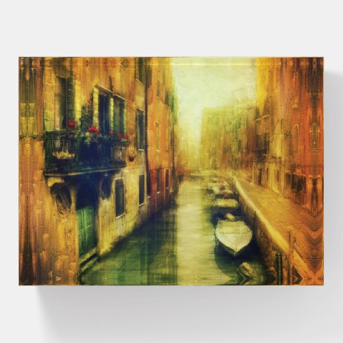Venice Canal Balcony Painting Paperweight