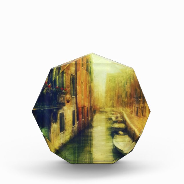 Venice Canal Balcony Painting Photo Block (Front)